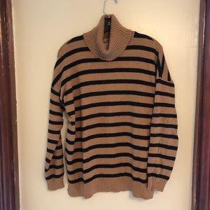 Black and brown striped turtleneck